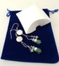 Statement Long Earrings Coin Pearl & Gemstone Sterling Silver Dangle Earrings - Image 8