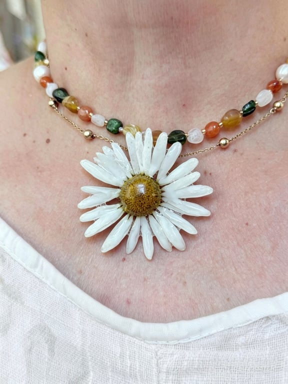 Meadow Daisy Bloom Necklace
