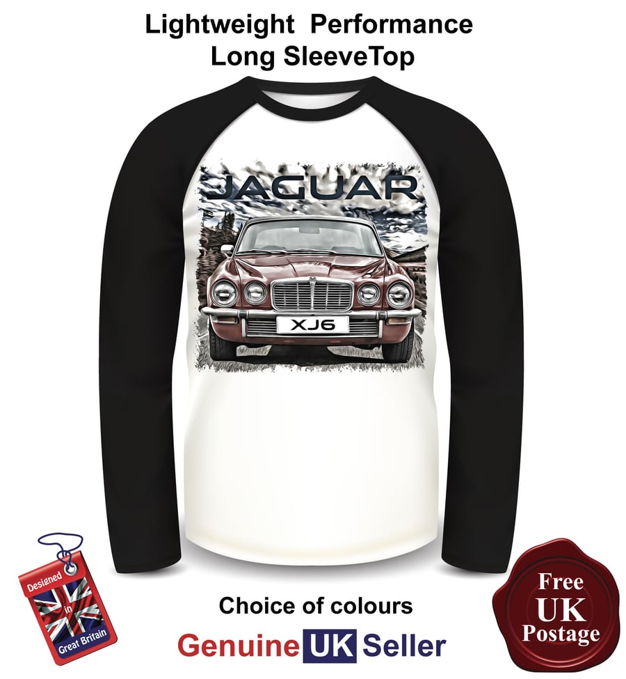 Jaguar XJ6, Jag Mens Top, Jaguar  XJ6 Mens Long Sleeve T Shirt