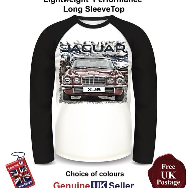 Jaguar XJ6, Jag Mens Top, Jaguar  XJ6 Mens Long Sleeve T Shirt