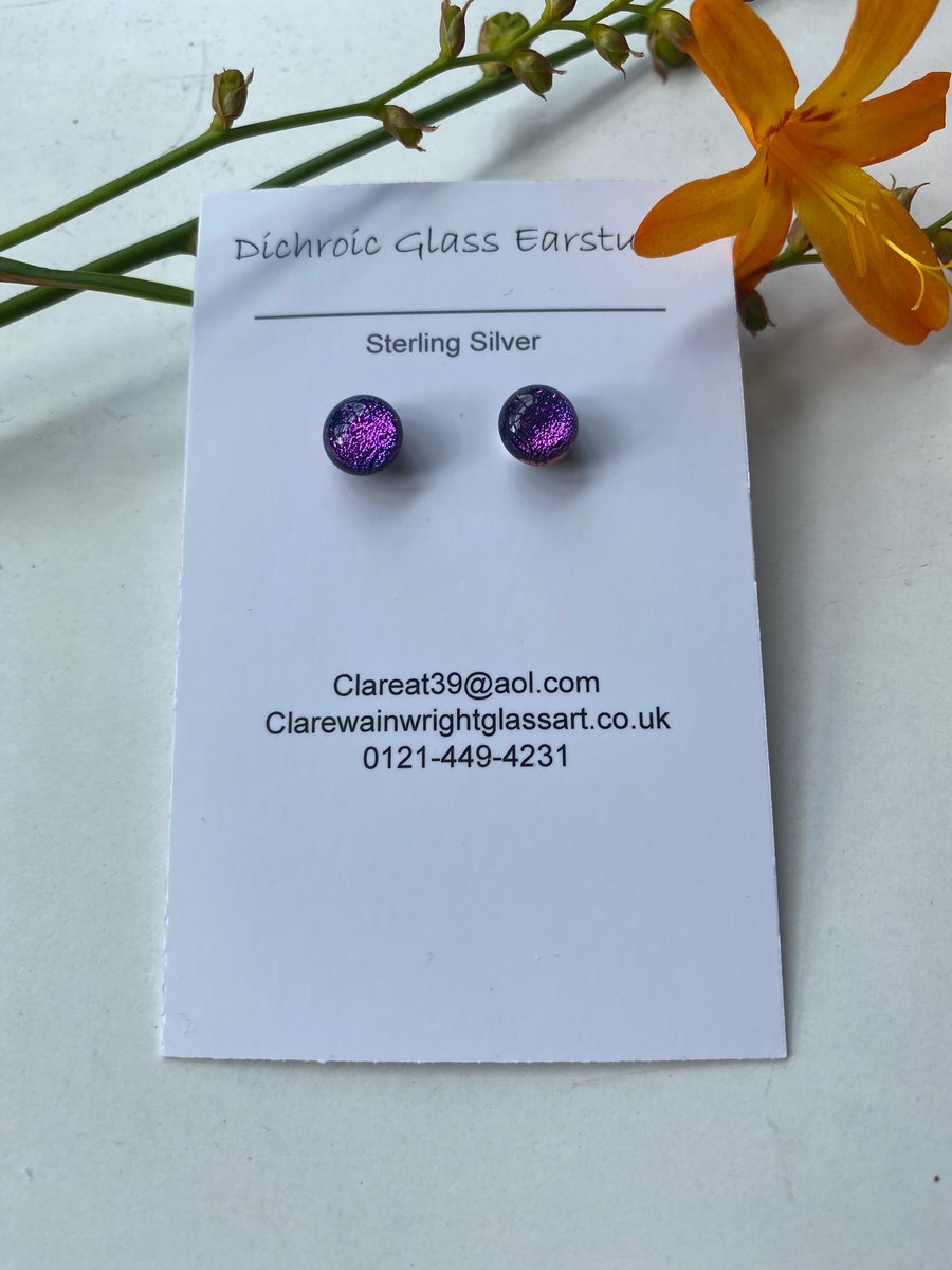 Dichroic Glass Earrings