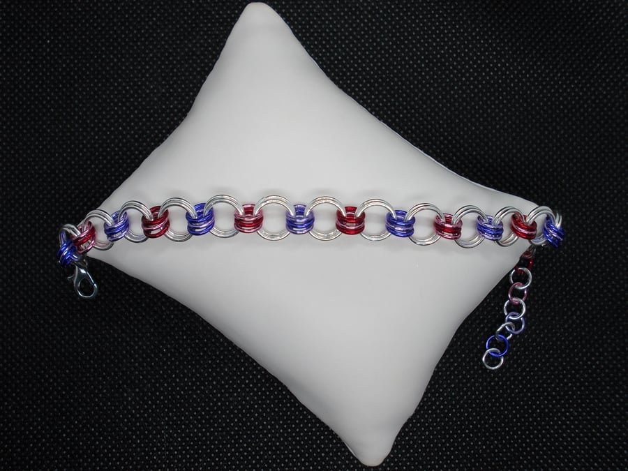 3 in 2 chain bracelet with colours