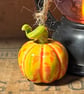 Yellow Small hanging ceramic pumpkin decoration  - Image 2