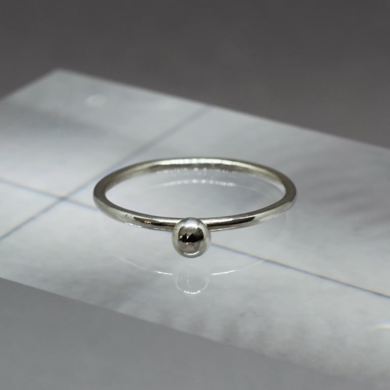 Sol Ring - Sterling silver drop ring - Minimal contemporary ring - handmade
