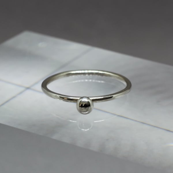 Sol Ring - Sterling silver drop ring - Minimal contemporary ring - handmade