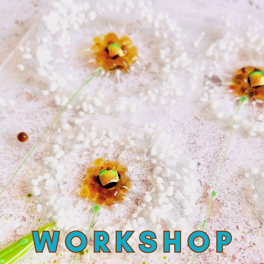 WORKSHOP Saturday 9th August 2025 10.15am - 12.15pm - Fused Glass Floral Bowl