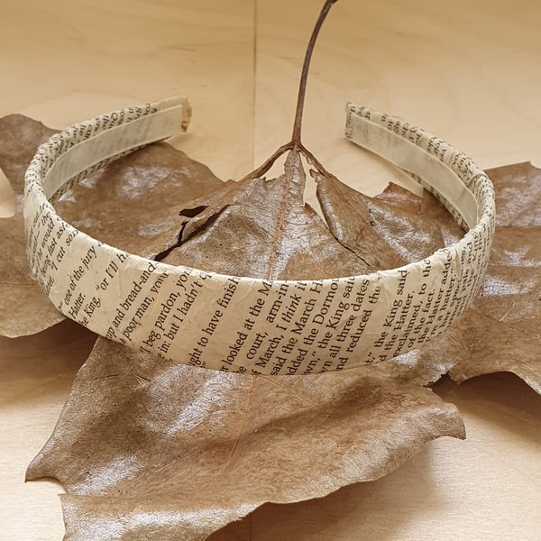 Handmade Pride and Prejudice Headband: Recycled Book Lover Accessory, 