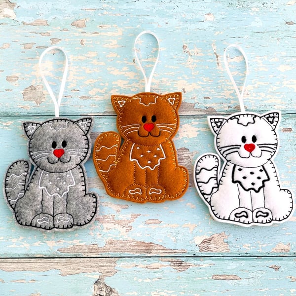 Cute Cat Felt Hanging Decoration