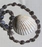 Brown & Black Labradorite Gemstone Beaded Necklace "Bourbon"