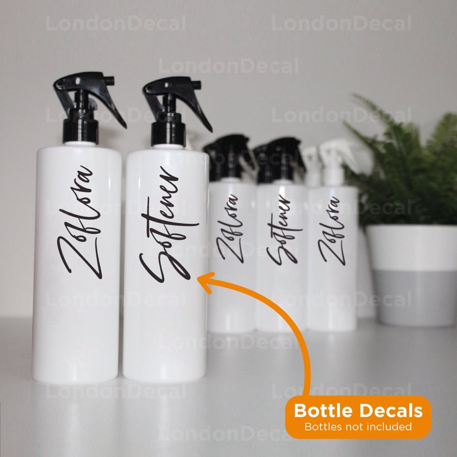 ZOFLORA AND SOFTENER - Mrs Hinch inspired spray bottle decal sticker label (T2)