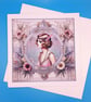 Art Deco Card For Her, Large, Decoupage 