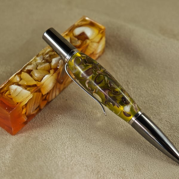 Hand made seashell pen made on Orkney. S28
