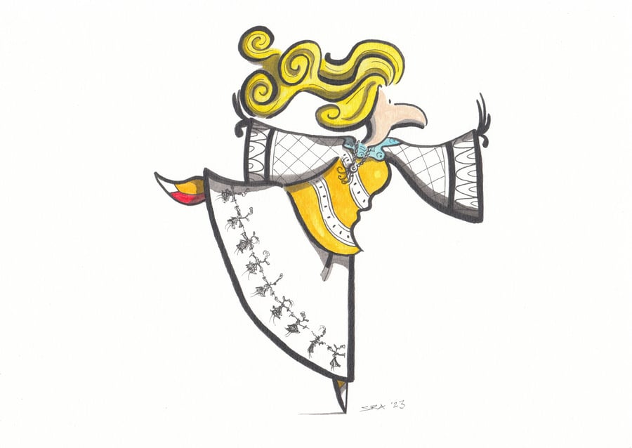 'The Ballerina II' an A4 sized original artwork