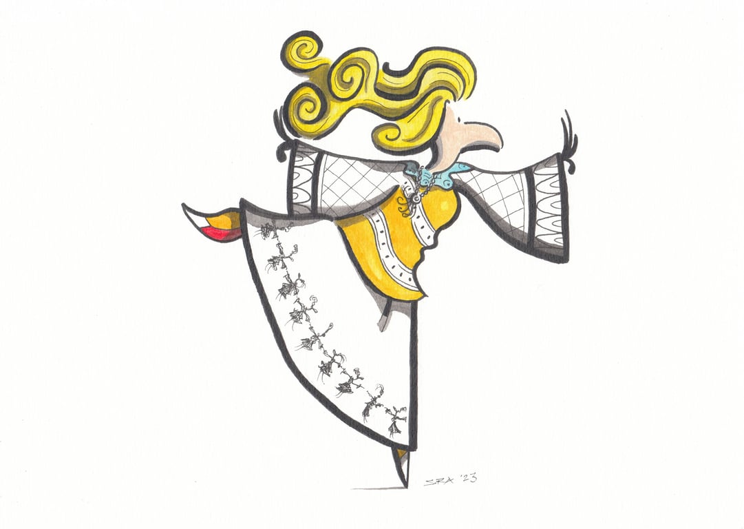 'The Ballerina II' an A4 sized original artwork