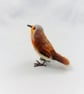 Christmas Robin Ornament, Rustic Winter Ornament, Soft Robin Figurine, Fibre Art - Image 2