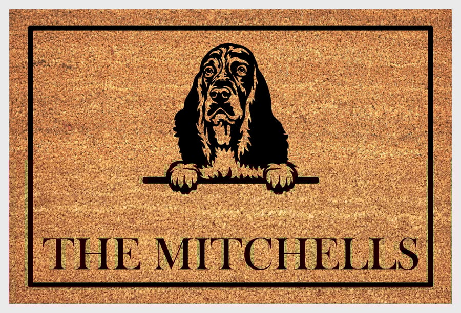 English Springer Spaniel Door Mat - Personalised Springer Spaniel Door Mat