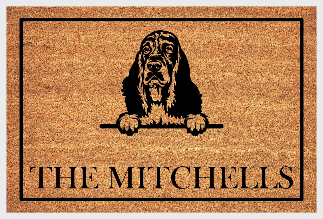 English Springer Spaniel Door Mat - Personalised Springer Spaniel Door Mat