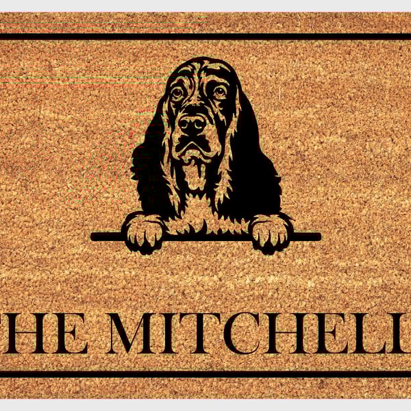 English Springer Spaniel Door Mat - Personalised Springer Spaniel Door Mat