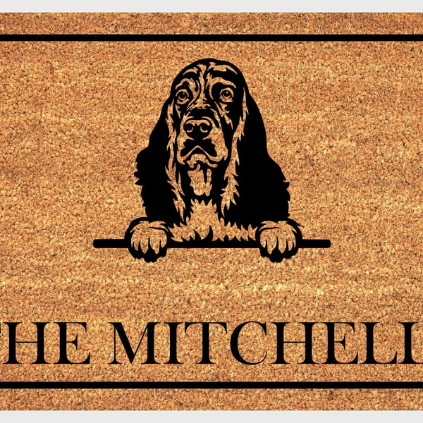 English Springer Spaniel Door Mat - Personalised Springer Spaniel Door Mat