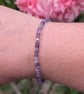 Faceted amethyst stretch bracelet, February birthday