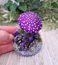 Metallic Purple Mushroom Ornament  - Image 2