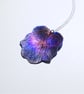  Handmade Coloured Titanium Flower Pendant Necklace - UK Free Post - Image 1