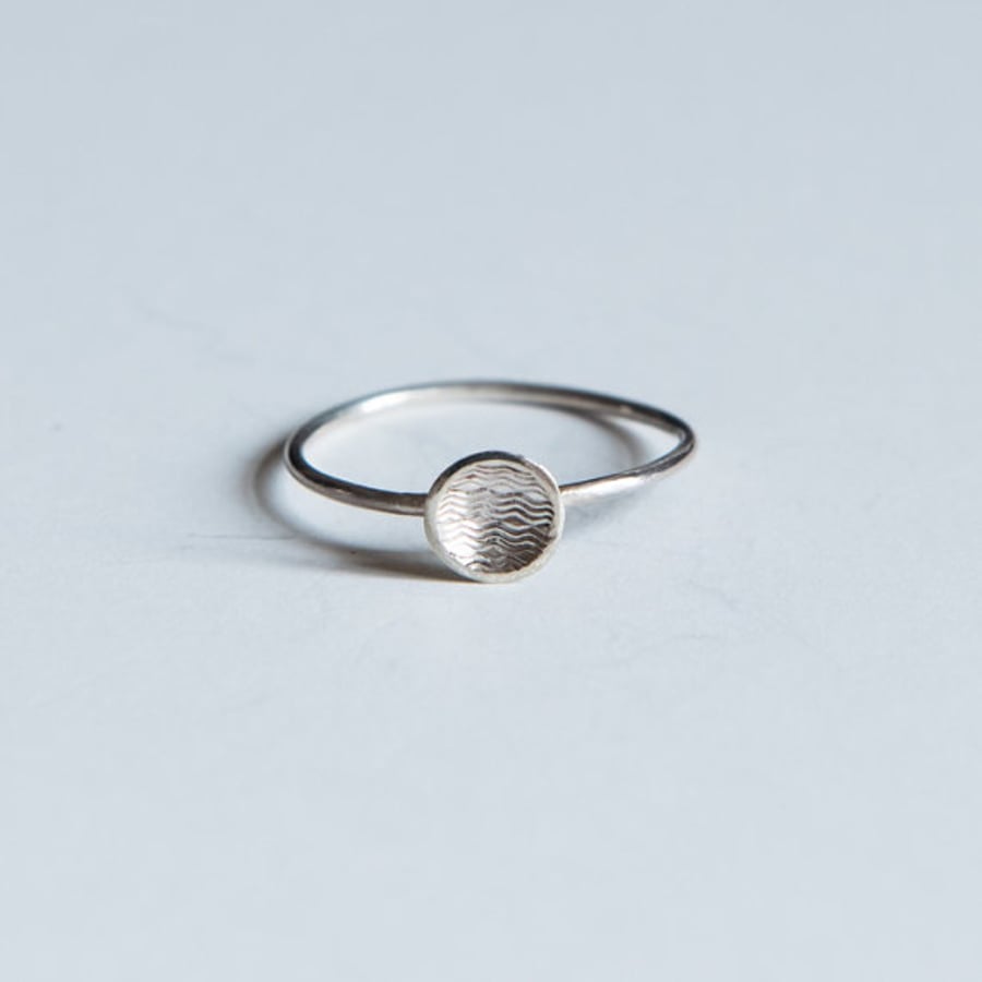 Sterling silver dot ring