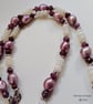 African Ruby, Ethopian Wello Opal & Baroque Pearl Sterling Silver Necklace - Image 4