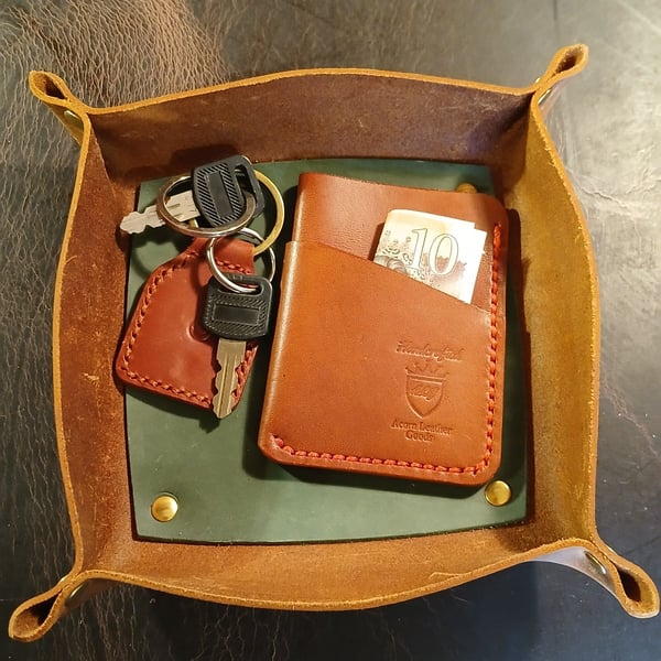 Handcrafted Leather Valet trays 