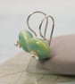 Silver and Ceramic Simple Hook Earrings - Image 8