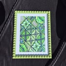 7X5 Print - Mosaic Green Unframed Abstract Art