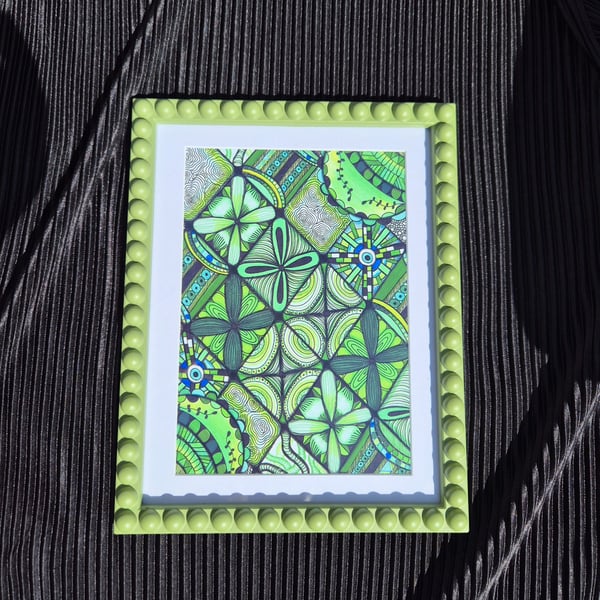 7X5 Print - Mosaic Green Unframed Abstract Art