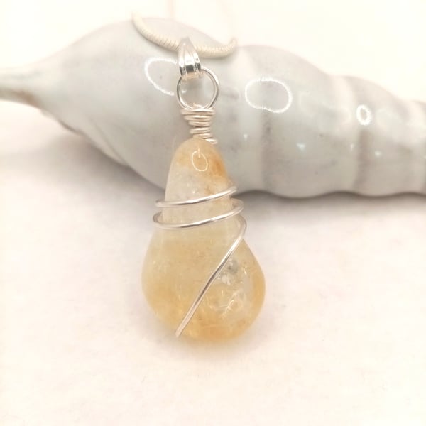 Citrine Tumble Stone Necklace