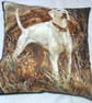 White Pointer standing waiting for action cushion - Image 1