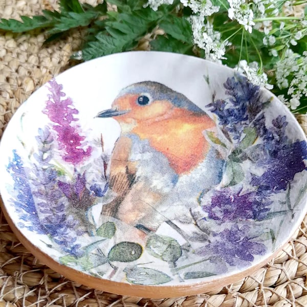 Robin Clay Trinket Dish