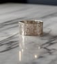 Silver Wide Band Patterned Ring - Image 1