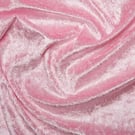 crushed velvet fabric material soft stretch baby pale pink 1 metre