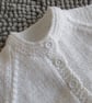 14" White Lace Edge Baby Girls Cardigan - Image 2