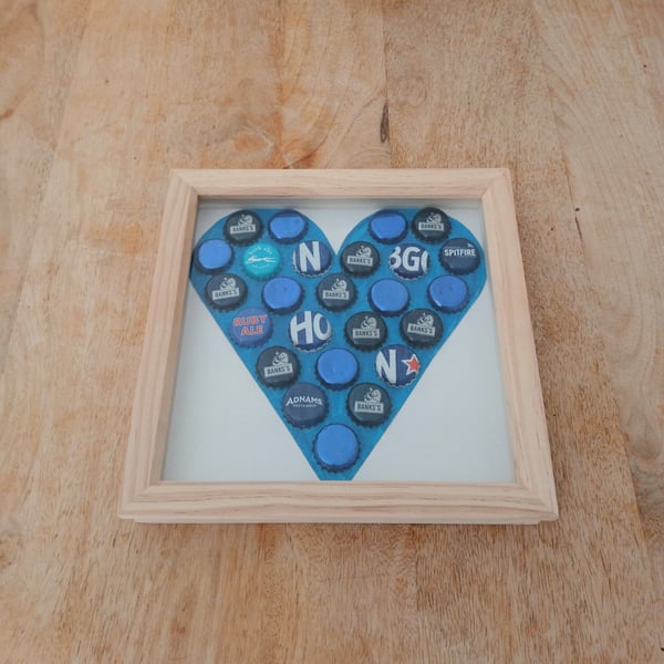 Blue bottle top heart