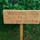 Welcome to our garden plaque