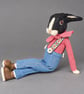 Needle felted Dutch Rabbit. 'Just Chilling'