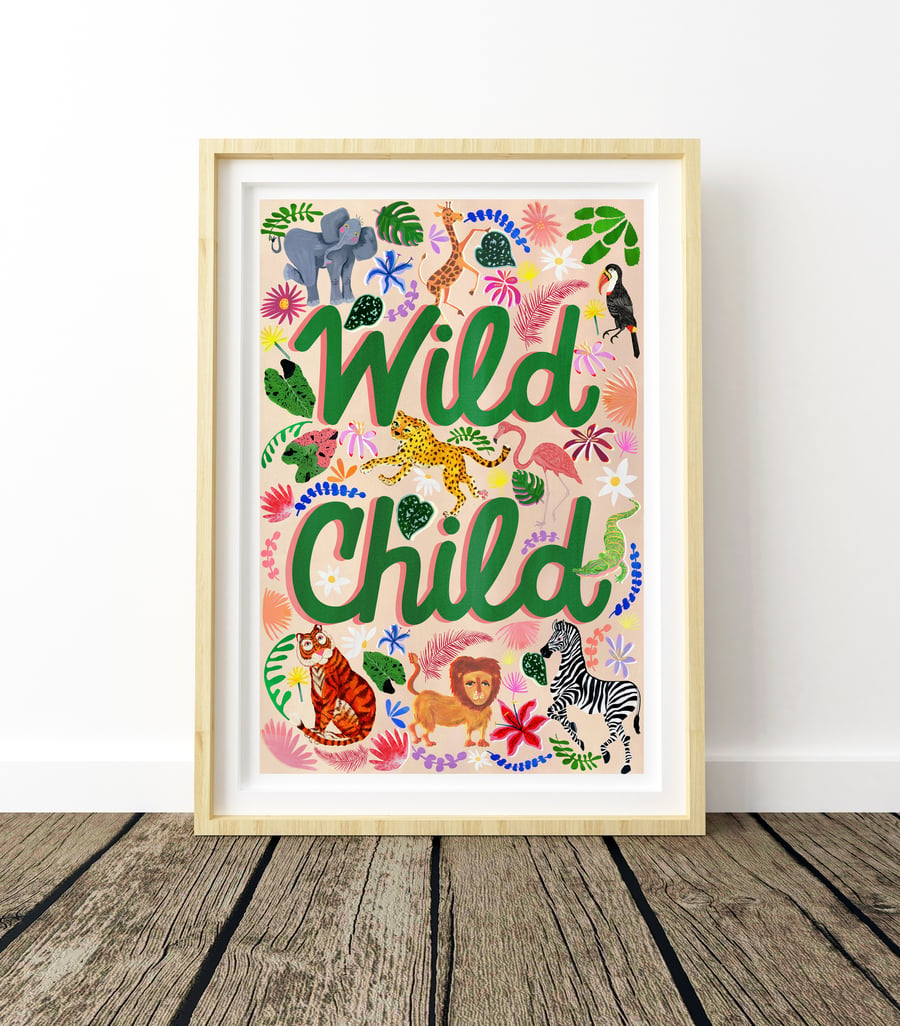 Wild Child Nursery Art Print