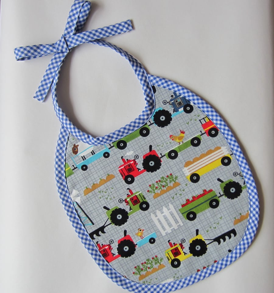 Tractors Babies Bib