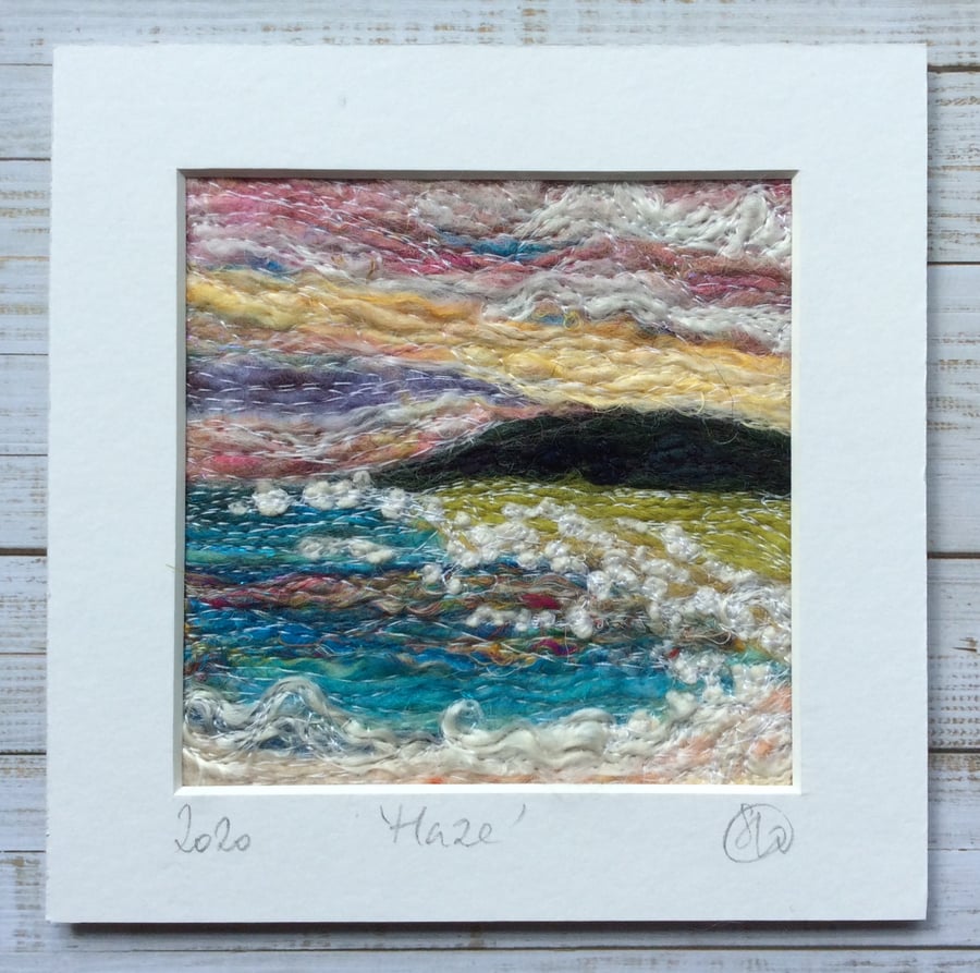 Embroidered seascape.