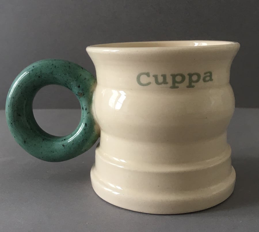 Cuppa. Coffee cup. Tea cup. Handmade.Graphic. Ceramic.