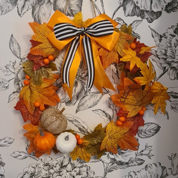 Gorgeous Autumn Leaf Wreath