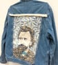 Upcycled denim jacket - William Morris on Willow (blue) - Image 5