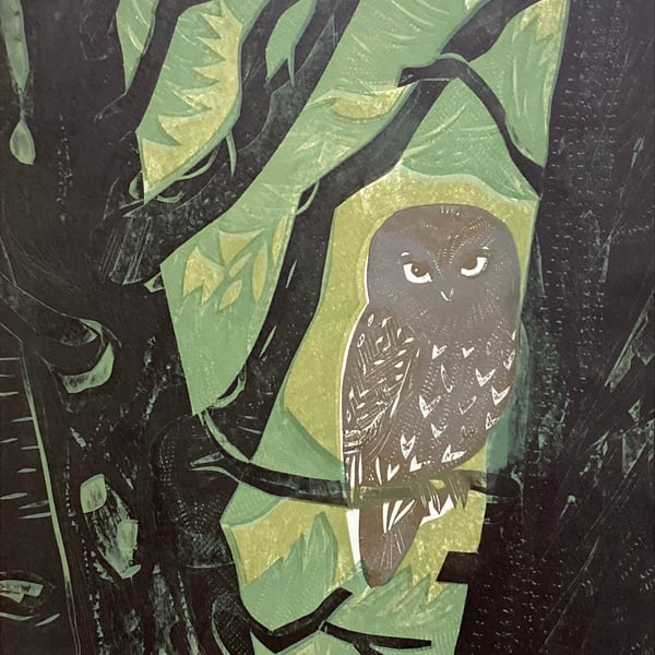 Forest - collagraph print