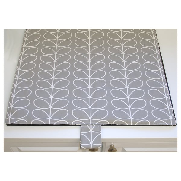 Mat Pad Cover Everhot 60 Range Silver Grey Stem Leaves