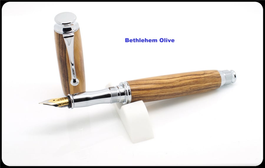 Handmade Bethlehem olive   Fountain pen, 